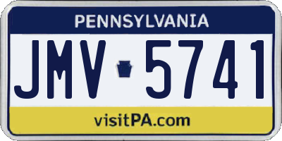 PA license plate JMV5741