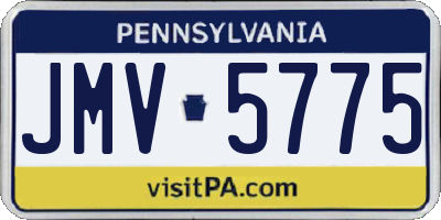 PA license plate JMV5775