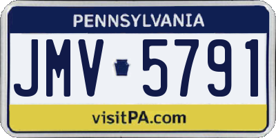 PA license plate JMV5791