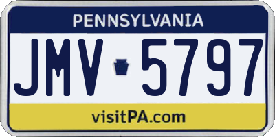 PA license plate JMV5797