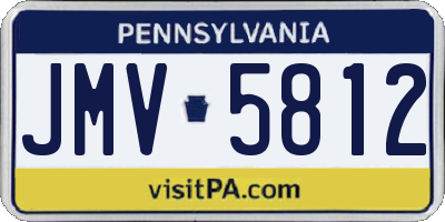 PA license plate JMV5812