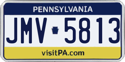 PA license plate JMV5813