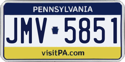 PA license plate JMV5851
