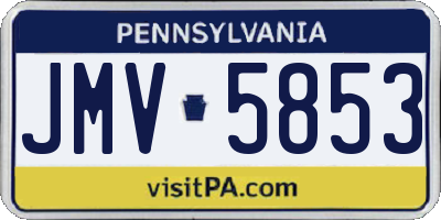 PA license plate JMV5853