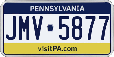 PA license plate JMV5877