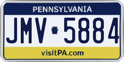 PA license plate JMV5884