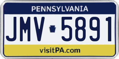 PA license plate JMV5891