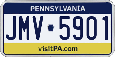 PA license plate JMV5901
