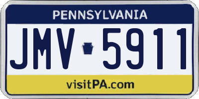 PA license plate JMV5911