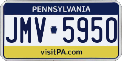 PA license plate JMV5950
