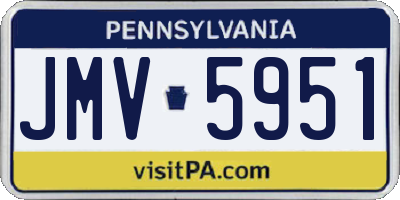 PA license plate JMV5951