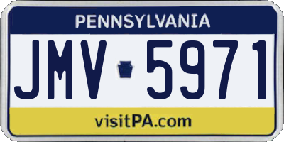 PA license plate JMV5971
