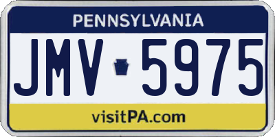 PA license plate JMV5975