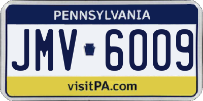 PA license plate JMV6009