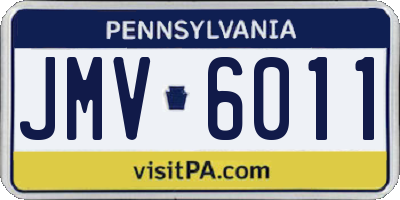 PA license plate JMV6011