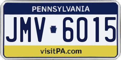 PA license plate JMV6015