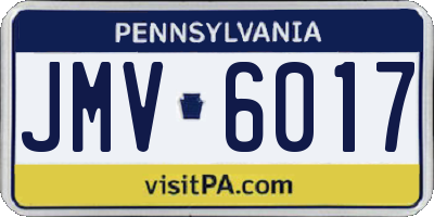 PA license plate JMV6017
