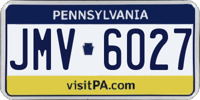 PA license plate JMV6027