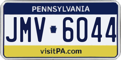 PA license plate JMV6044