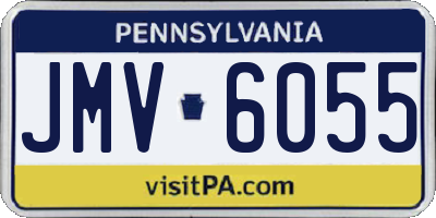 PA license plate JMV6055