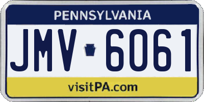 PA license plate JMV6061
