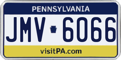 PA license plate JMV6066