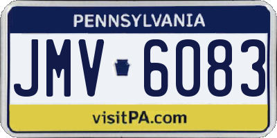 PA license plate JMV6083