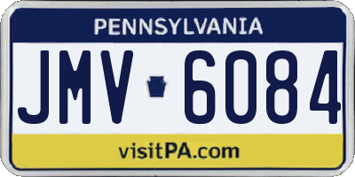 PA license plate JMV6084