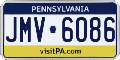 PA license plate JMV6086