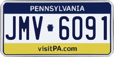 PA license plate JMV6091