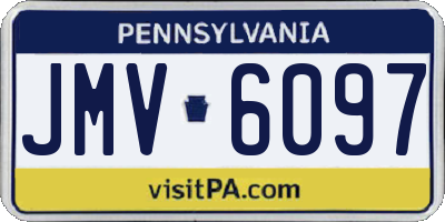 PA license plate JMV6097
