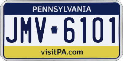 PA license plate JMV6101