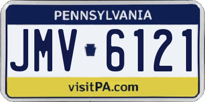 PA license plate JMV6121