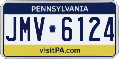 PA license plate JMV6124