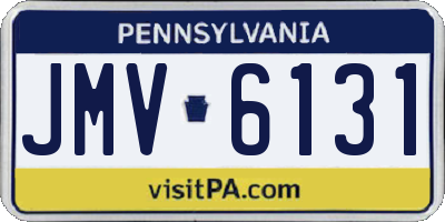 PA license plate JMV6131