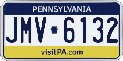 PA license plate JMV6132