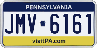 PA license plate JMV6161