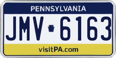PA license plate JMV6163