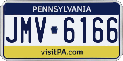 PA license plate JMV6166