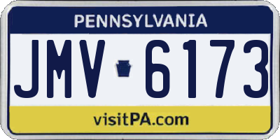 PA license plate JMV6173
