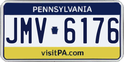 PA license plate JMV6176