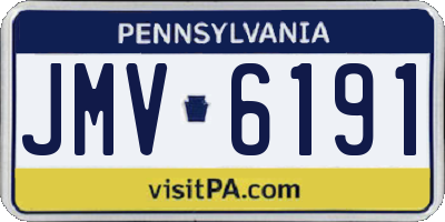 PA license plate JMV6191