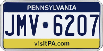 PA license plate JMV6207