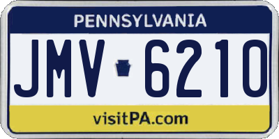 PA license plate JMV6210
