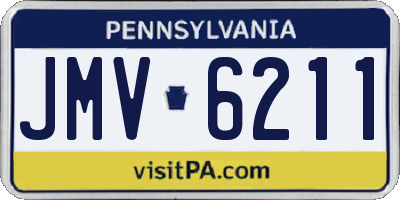 PA license plate JMV6211