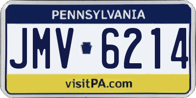 PA license plate JMV6214
