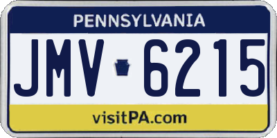 PA license plate JMV6215