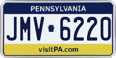 PA license plate JMV6220