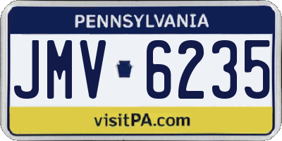PA license plate JMV6235