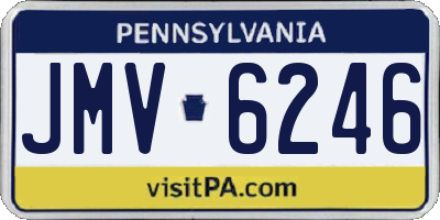 PA license plate JMV6246